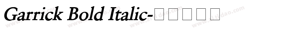 Garrick Bold Italic字体转换